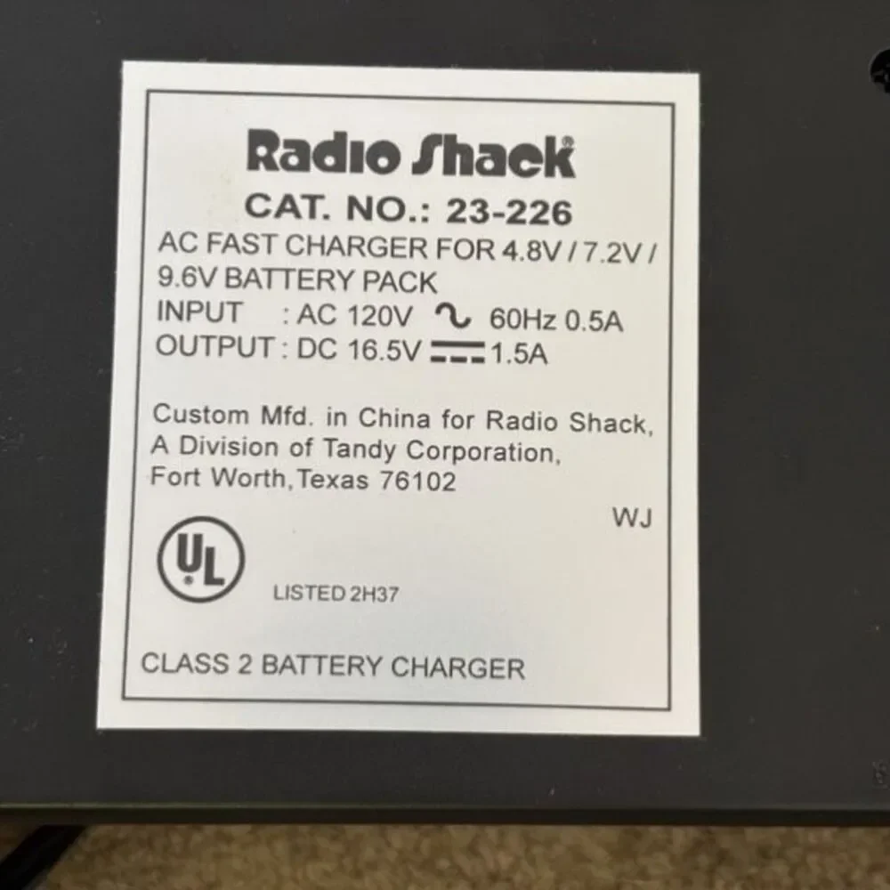 Radio Shack Fast Charger 23-226 *Not Tested*